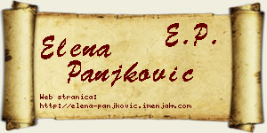 Elena Panjković vizit kartica